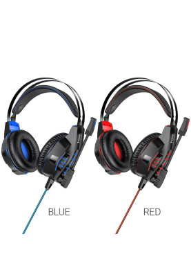 Навушники HOCO W102 Cool tour gaming headphones Red
