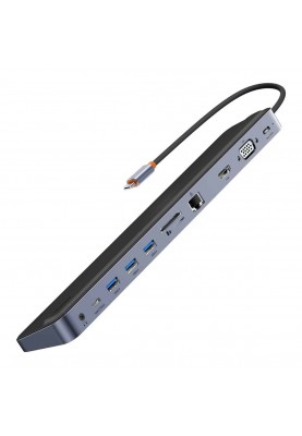 USB-Hub Baseus EliteJoy Gen2 11-Port Type-C HUB Adapter Dark gray