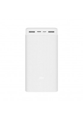 Зовнішній акумулятор Xiaomi Mi Power Bank 3 30000mAh 24W Fast Charge PB3018ZM White