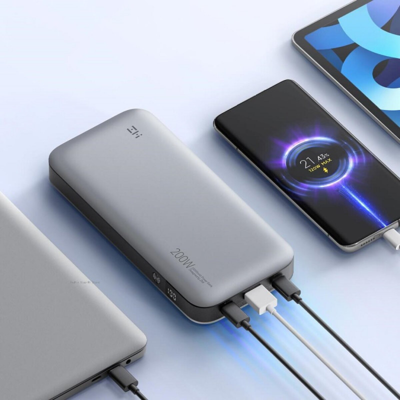 Зовнішній акумулятор ZMI No20 200W 25000 mAh Silver