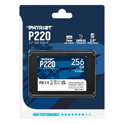SSD Patriot P220 256GB 2.5" 7mm SATAIII