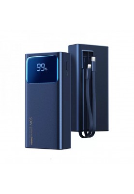 Зовнішній акумулятор REMAX Voyage Series  PD20W+QC22.5W Cabled Fast Charging Power Bank  30000mAh RPP-571 Blue