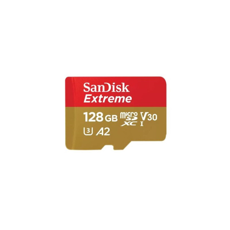 microSDXC (UHS-1 U3) SanDisk Extreme A2 128Gb class 10 V30 (R190MB/s,W90MB/s) (adapter SD)