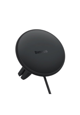 Тримач для мобiльного Baseus CW01 Magnetic Wireless Charging Car Mount 40W (Wireless Charging 15w+USB-A 25W) Black