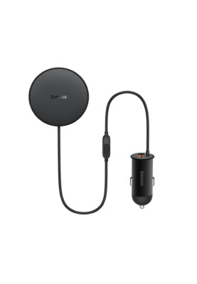 Тримач для мобiльного Baseus CW01 Magnetic Wireless Charging Car Mount 40W (Wireless Charging 15w+USB-A 25W) Black