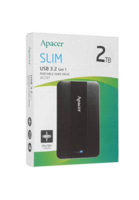 PHD External 2.5'' Apacer USB 3.2 Gen. 1 AC237 2Tb Back (color box)