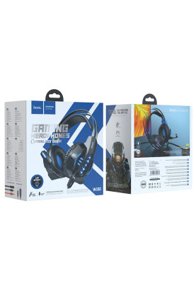 Навушники HOCO W102 Cool tour gaming headphones Blue