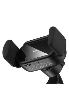 Тримач для мобiльного Baseus Steel Cannon pro Solar Electric Car Mount Black