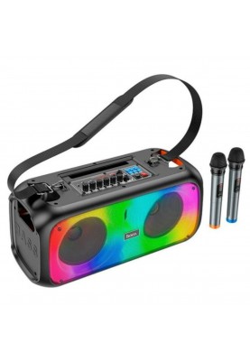 Портативна колонка HOCO BS54 Party wireless dual mic outdoor BT speaker Black