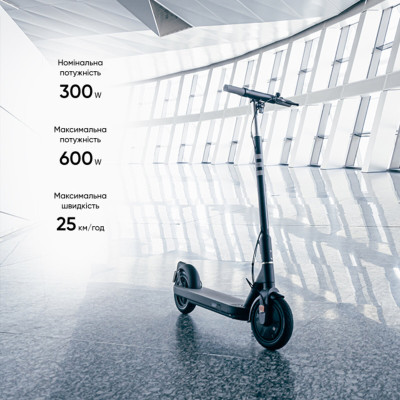 Електросамокат OKAI ES10-NEON Lite 9", 300(600)W, 7.8Ah, 30km, 25km\h, 20%, NFC, App, Black