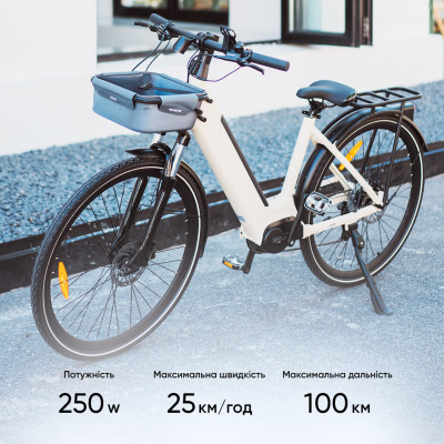 Електровелосипед OKAI EB10-28", 250(500)W, 14.4Ah, 100km, 25km\h, NFC, App, Beige