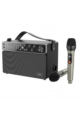 Портативна колонка HOCO BS50 Chanter wireless double mic karaoke BT speaker Black