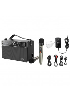 Портативна колонка HOCO BS50 Chanter wireless double mic karaoke BT speaker Black