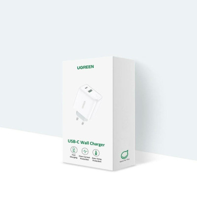 Зарядний пристрій UGREEN CD170 38W USB-C Wall Charger EU (White) (UGR-60468)
