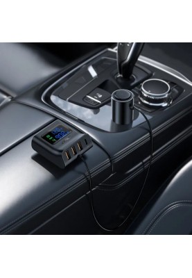 Автомобільний зарядний пристрій ACEFAST B11 138W Car Charger Splitter with Digital Display Black