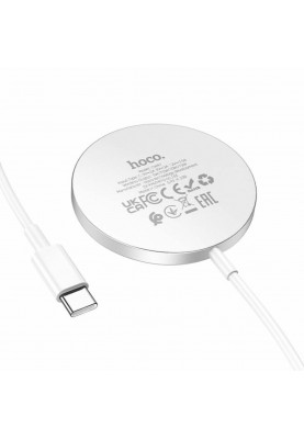 Бездротовий зарядний пристрій HOCO CW47 Original series 15W magnetic wireless fast charger White