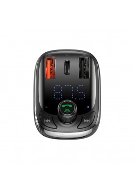 АЗП з FM-модулятором Baseus T Shaped S-13 Car Bluetooth MP3 Player (PPS Fast Charger Edition) Black