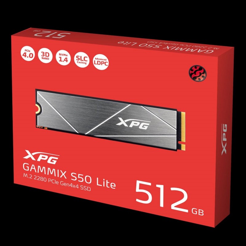 SSD M.2 ADATA GAMMIX S50 Lite 512GB 2280 PCIe 4x4 NVMe 3D TLC Read/Write: 3800/2800 MB/sec