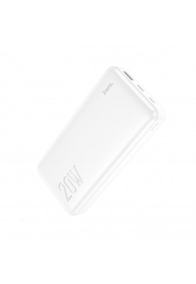 Зовнішній акумулятор HOCO J87A Tacker PD20W+QC3.0 power bank(20000mAh) White