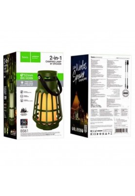 Портативна колонка HOCO BS61 Wild fun outdoor camping light BT speaker Olive Green