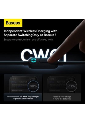 Тримач для мобiльного з БЗП Basues CW01  Magnetic Wireless Charging Car Mount 40W Claw Edition Cluster Black