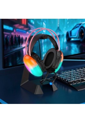 Навушники HOCO W109 Plus Rich USB7.1 channel gaming headphones Black