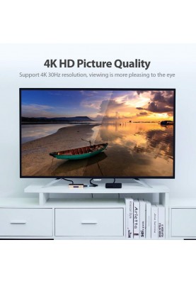 Сплітер Vention 1 In 4 Out HDMI Splitter 4K@30Hz Gold Aluminum Alloy Type EU Standard (ACCG0-EU)