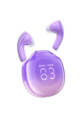 Навушники ACEFAST T9 Crystal (Air) color bluetooth earbuds Grape Purple