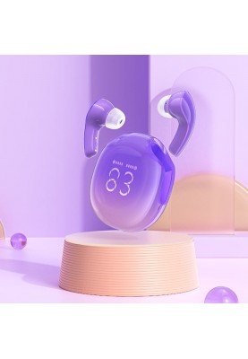 Навушники ACEFAST T9 Crystal (Air) color bluetooth earbuds Grape Purple