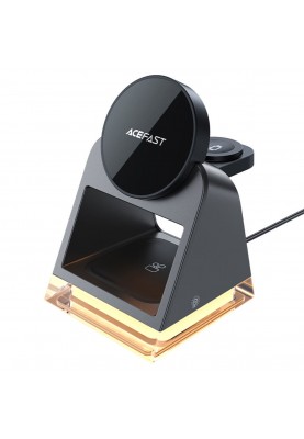 Бездротовий зарядний пристрій ACEFAST E17 desktop 3-in-1 wireless charging holder Black