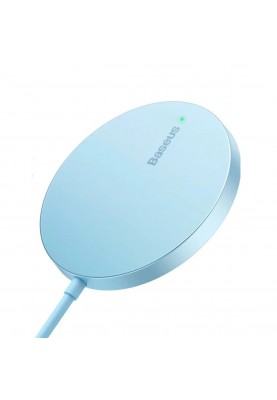 Бездротовий зарядний Baseus Simple Mini3 Magnetic Wireless Charger 15W Galaxy Blue