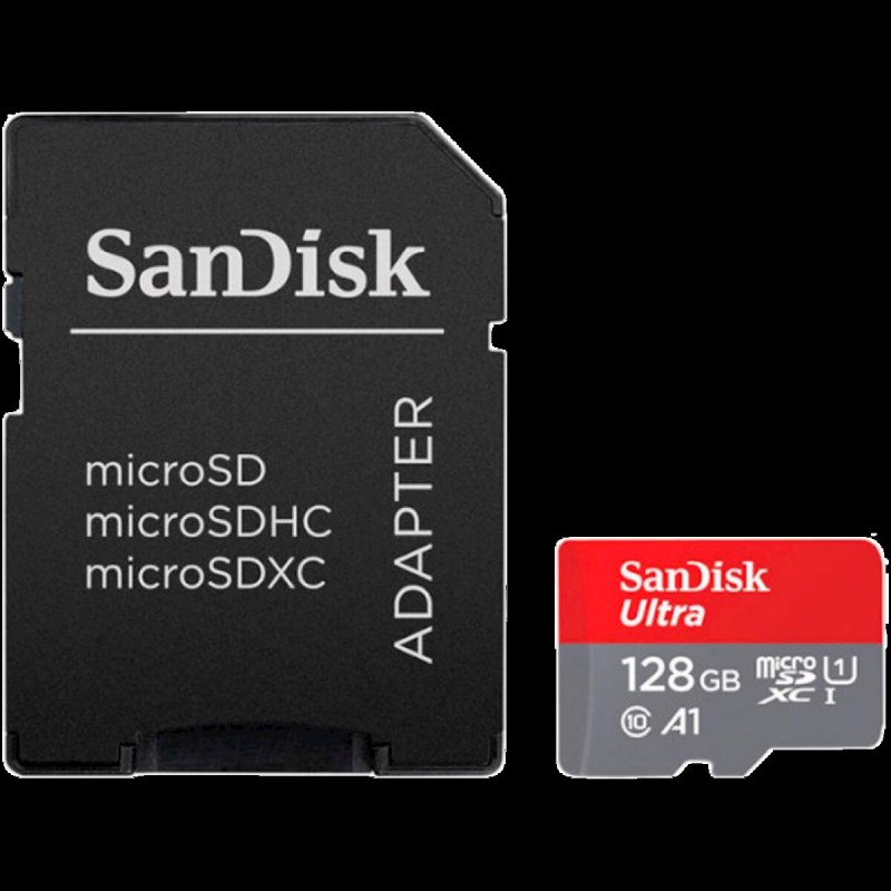 microSDXC (UHS-1) SanDisk Ultra 128Gb class 10 A1 (140Mb/s) (adapter SD) Imaging Packaging