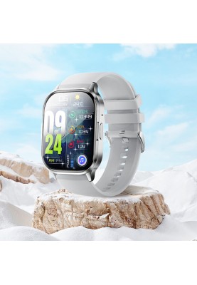 Смарт-годинник Borofone BD8 AMOLED Smart sports watch(call version) Bright Silver