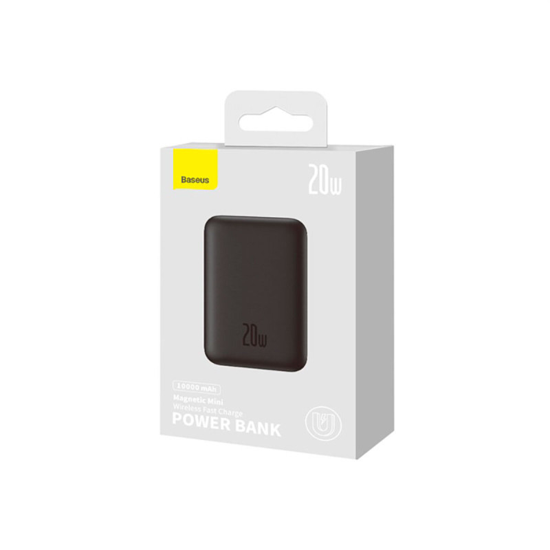 Зовнішній акумулятор Baseus Magnetic Mini Wireless Fast Charge Power Bank 10000mAh 20W Black