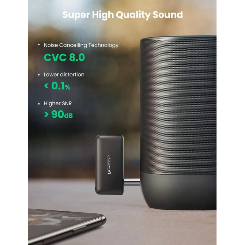Bluetooth-ресивер UGREEN CM276 Bluetooth 5.0 Receiver Audio Adapter