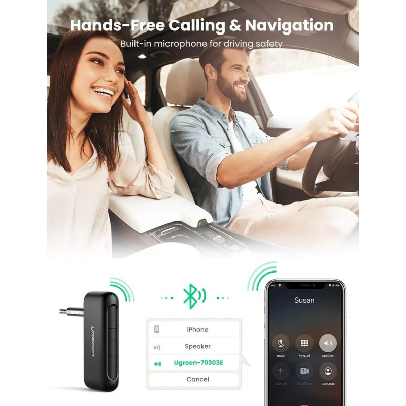 Bluetooth-ресивер UGREEN CM276 Bluetooth 5.0 Receiver Audio Adapter