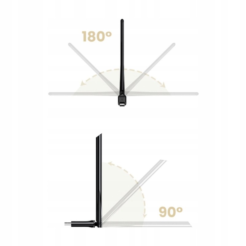 WI-FI-адаптер UGREEN CM496 AC650 High-Gain Dual Band Wireless USB Adapter(UGR-90339)