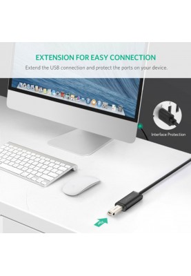 Кабель UGREEN US121 USB 2.0 Active Extension Cable with Chipset 25m (Black)(UGR-10325)