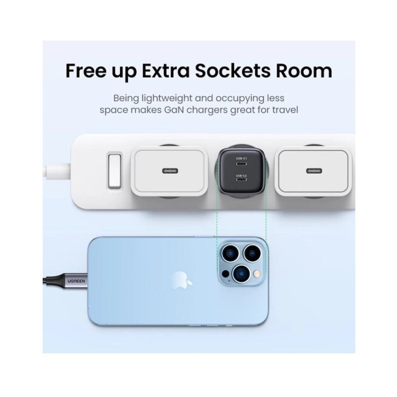 Мережевий зарядний пристрій UGREEN CD294 Nexode 45W Charger EU (Space Gray)(UGR-90573)