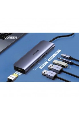Хаб UGREEN CM136 USB-C Multifunction Adapter (Space Gray)(UGR-70495)