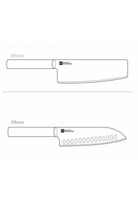 Набір ножів з 2 предметів Xiaomi HuoHou Heat Knife Set Black 2 pcs