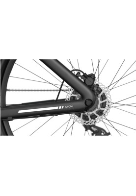 Електровелосипед OKAI EB60 Black 28', 350(550)W, 9,6Ah, 100km, 25km\h, NFC, App, 23kg