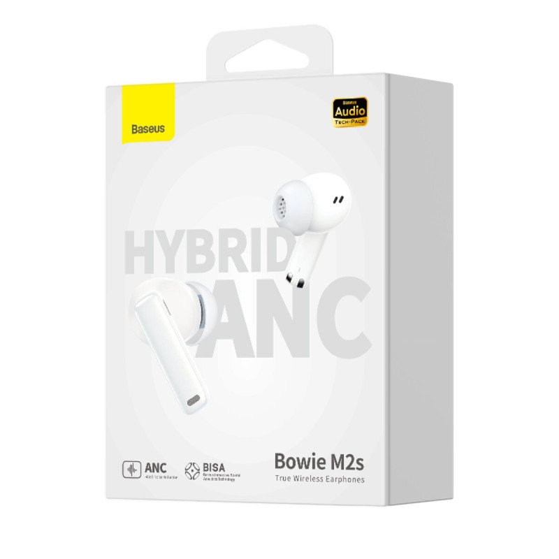 Бездротові навушники Baseus Bowie M2s True Wireless Earphones Moon White