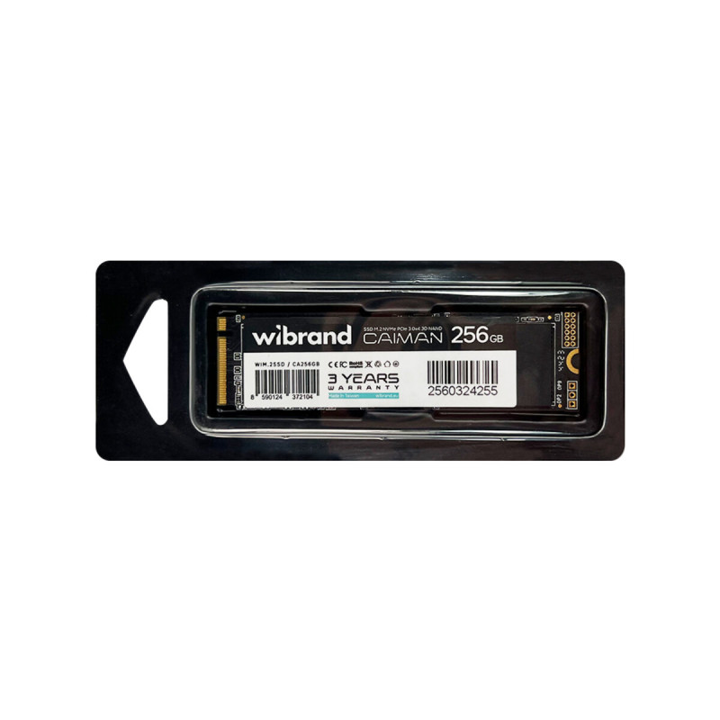 Накопичувач SSD M.2 Wibrand Caiman 256GB NVMe 2280 PCIe 3.0 3D NAND