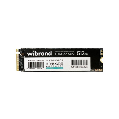 SSD M.2 Wibrand Caiman 512GB NVMe 2280 PCIe 3.0 3D NAND