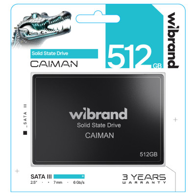 SSD Wibrand Caiman 512GB 2.5" 7mm SATAIII Standard