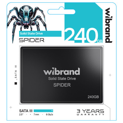 SSD Wibrand Spider 240GB 2.5` 7mm SATAIII Standard SSD Wibrand Spider 240GB 2.5` 7mm SATAIII Standard