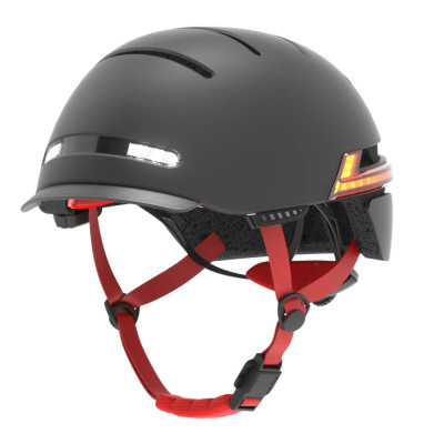 Захисний шолом Livall BH51M NSO (L) Black (57-61см), акустика JBL, мікрофон, сигнали поворотів та стопів, додаток, пульт BR80, з застібкою, Bluetooth