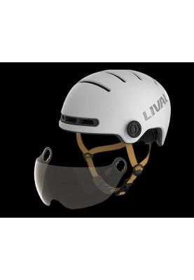 Захисний шолом Livall L23 (L) White (58-62см), сигнал стопів, додаток,зйомний візор