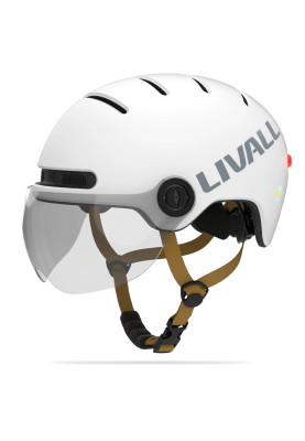 Захисний шолом Livall L23 (L) White (58-62см), сигнал стопів, додаток,зйомний візор